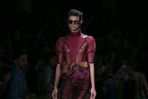 SAO PAULO, Brazil - 2110.2015: Fashion Week WINTER 2016 - Helo Rocha during Fashion Week Winter 2016 held in Sao Paulo.  Ci?axNeder