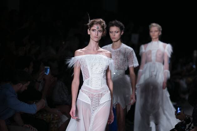 SAO PAULO, Brazil - 2110.2015: Fashion Week WINTER 2016 - Helo Rocha during Fashion Week Winter 2016 held in Sao Paulo.  Ci?axNeder