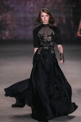 Oct. 21, 2015 - Sao Paulo, Sao Paulo, Brazil - A model presents a creation of Samuel Cirnansck during the 2016 Winter Collection of the Sao Paulo Fashion Week. Sao Paulo Brazil - ZUMAp133