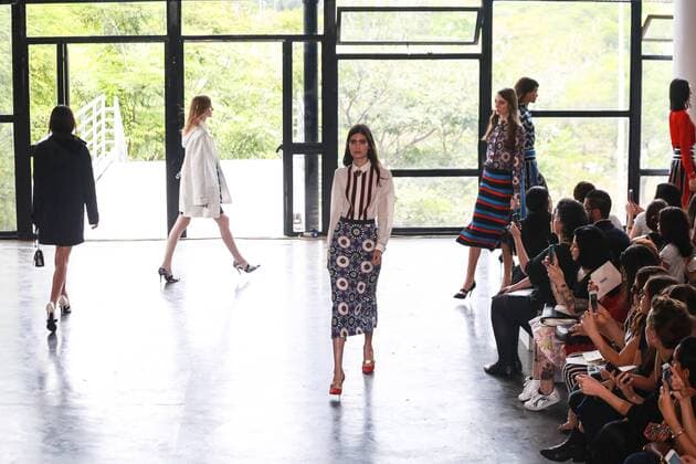 Oct. 21, 2015 - Sao Paulo, Brazil - The models present creations of Reinaldo Lourenco during the 2016 Winter collection of the Sao Paulo Fashion Week. Sao Paulo Brazil - ZUMAp133