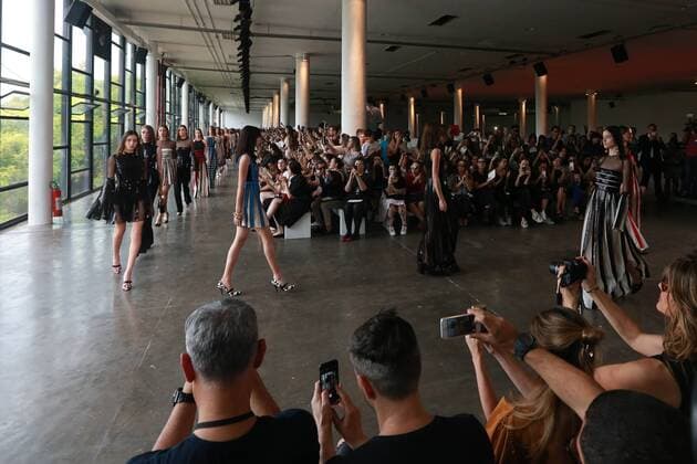 Oct. 21, 2015 - Sao Paulo, Brazil - A model presents the creation of Reinaldo LourenÃßo during the 2016 Winter collection of the Sao Paulo Fashion Week. Sao Paulo Brazil - ZUMAp133