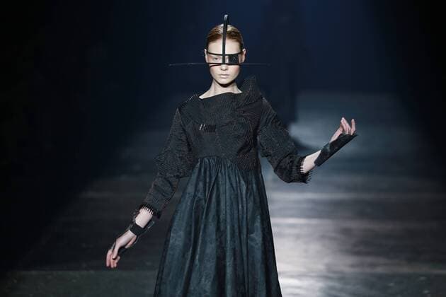 Oct. 22, 2015 - Sao Paulo, Brazil - Model presents creations of Lino Villaventura during the 2016 Winter collection of the Sao Paulo Fashion Week. Sao Paulo Brazil - ZUMAp133