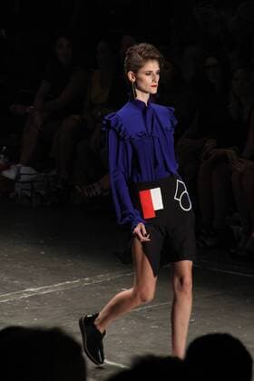 SAO PAULO, Brazil - 10 22 2015: Fashion Week WINTER 2016 - Parade Juliana Jabour during Fashion Week Winter 2016 held in Sao Paulo.  SaraxFernandes
