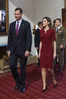 Oct. 23, 2015 - Oviedo, Principado de Asturias, Spain - King Felipe VI of Spain, Queen Letizia of Spain attended an audience with Princesa de Asturias Awards 2015 winners at the Reconquista Hotel on October 23, 2015 in Oviedo, Spain. Oviedo Spain  - ZUMAg15_