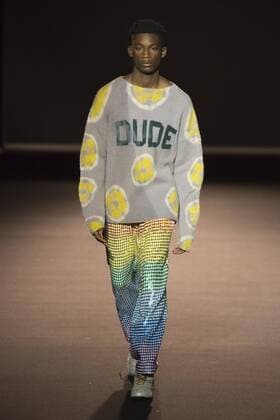 London, UK. 23 10 2015. The V&A presents a retrospective of designer Ashish in the Fashion in Motion series. Highlights from his collections of the last decade were presented in four free catwalk shows. Fashion in Motion: Ashish, V&A Museum, London, UK 
