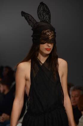 Oct. 24, 2015 - Athens, Greece - A model wears a creation of Marcello Niktas fashion designer. Fashion designers present their creations as part of 2nd Day of the 18th Athens Xclusive Designers Week fashion event in Athens. Athens Greece - ZUMAp133