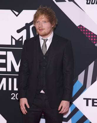 Ed Sheeran arrives at the MTV Europe Music Awards in Milan, Italy on October 25, 2015.  MIL20151025720 DAVIDxSILPA