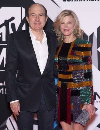 Viacom President and CEO Philippe Dauman and his wife Deborah Dauman arrive at the MTV Europe Music Awards in Milan, Italy on October 25, 2015.  MIL20151025750 DAVIDxSILPA