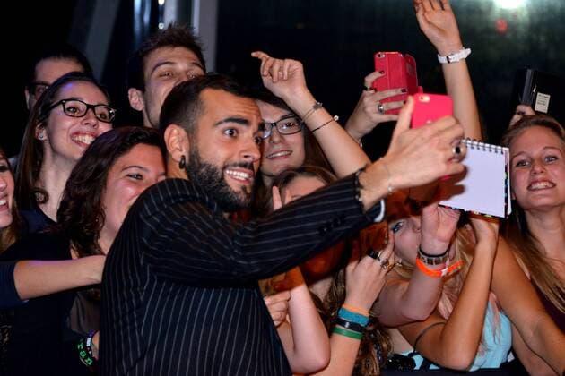 Milan MTV Europe Music Award s (EMA) 2015 Arrivals. Pictured: Marco Mengoni  Comi Terenghi