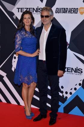 Milan MTV Europe Music Award s (EMA) 2015 Arrivals. Pictured: Veronica Bocelli, Andrea Bocelli  Comi Terenghi