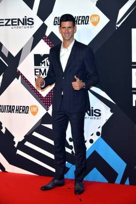 Milan MTV Europe Music Award s (EMA) 2015 Arrivals. Pictured: Novak Djokovic  Comi Terenghi