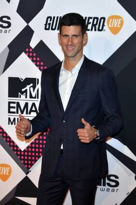 Milan MTV Europe Music Award s (EMA) 2015 Arrivals. Pictured: Novak Djokovic  Comi Terenghi