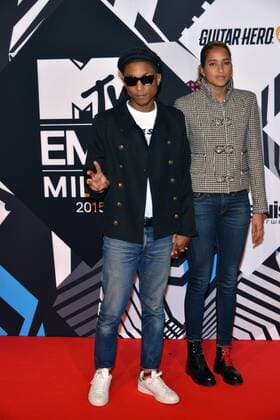 Milan MTV Europe Music Award s (EMA) 2015 Arrivals. Pictured: Pharrell Williams  Comi Terenghi