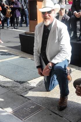 Oct. 26, 2015 - Chester, Pennsylvania, U.S - Legendary singer songwriter, RAY BENSON of ,Asleep At The Wheel , is inducted into the Philadelphia Music Alliance Walk of Fame. The induction ceremony was held in front of the Kimmel Center in Philadelphia Pa RAY BENSON is a part of the class of 2015 inductees Chester U.S. - ZUMArf1_
