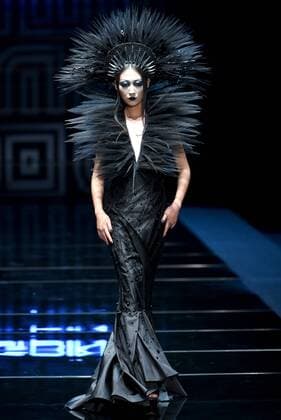 BEIJING, CHINA - OCTOBER 26: (CHINA OUT) A model showcases designs on the runway at 2016 MGPIN show during the Mercedes-Benz China Fashion Week Spring Summer 2016 at 751D.PARK on October 26, 2015 in Beijing, China.  CFP474922541