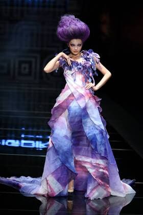 BEIJING, CHINA - OCTOBER 26: (CHINA OUT) A model showcases designs on the runway at 2016 MGPIN show during the Mercedes-Benz China Fashion Week Spring Summer 2016 at 751D.PARK on October 26, 2015 in Beijing, China.  CFP474922546