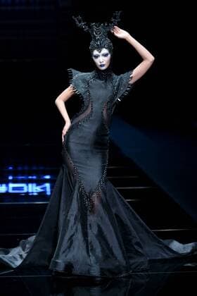 BEIJING, CHINA - OCTOBER 26: (CHINA OUT) A model showcases designs on the runway at 2016 MGPIN show during the Mercedes-Benz China Fashion Week Spring Summer 2016 at 751D.PARK on October 26, 2015 in Beijing, China.  CFP474922552