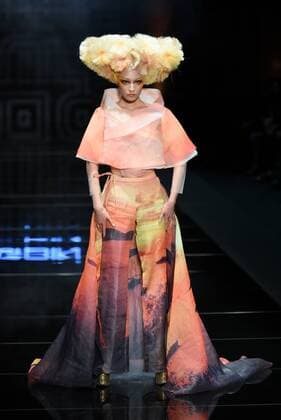 BEIJING, CHINA - OCTOBER 26: (CHINA OUT) A model showcases designs on the runway at 2016 MGPIN show during the Mercedes-Benz China Fashion Week Spring Summer 2016 at 751D.PARK on October 26, 2015 in Beijing, China.  CFP474922569