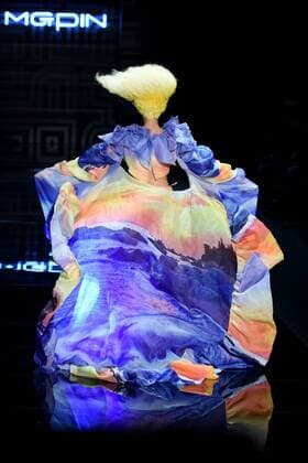 BEIJING, CHINA - OCTOBER 26: (CHINA OUT) A model showcases designs on the runway at 2016 MGPIN show during the Mercedes-Benz China Fashion Week Spring Summer 2016 at 751D.PARK on October 26, 2015 in Beijing, China.  CFP474922571
