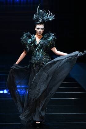 BEIJING, CHINA - OCTOBER 26: (CHINA OUT) A model showcases designs on the runway at 2016 MGPIN show during the Mercedes-Benz China Fashion Week Spring Summer 2016 at 751D.PARK on October 26, 2015 in Beijing, China.  CFP474922579
