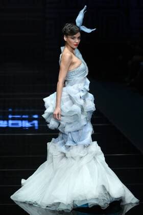 BEIJING, CHINA - OCTOBER 26: (CHINA OUT) A model showcases designs on the runway at 2016 MGPIN show during the Mercedes-Benz China Fashion Week Spring Summer 2016 at 751D.PARK on October 26, 2015 in Beijing, China.  CFP474922583