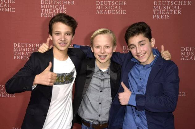 Kinderdarsteller des Musicals Das Wunder_ von Bern bei der Verleihung des Deutschen Musical Theater Preises 2015 im TIPI am Kanzleramt. Berlin, 26.10.2015 Foto:xFredericx xFuturexImage