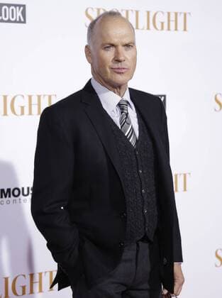 Michael Keaton arrives on the red carpet at the Spotlight New York premiere at the Ziegfeld Theatre on October 27, 2015 in New York City.  NYP20151027102 JOHNxANGELILLO