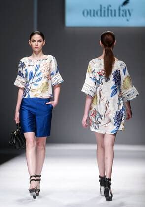 BEIJING, CHINA - OCTOBER 28: (CHINA OUT) Models showcase designs on the runway at OUDIFU & oudifufay Collection during the Mercedes-Benz China Fashion Week Spring Summer 2016 at Beijing Hotel on October 28, 2015 in Beijing, China.  CFP475027350