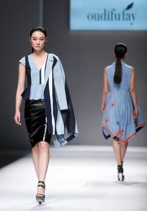 BEIJING, CHINA - OCTOBER 28: (CHINA OUT) Models showcase designs on the runway at OUDIFU & oudifufay Collection during the Mercedes-Benz China Fashion Week Spring Summer 2016 at Beijing Hotel on October 28, 2015 in Beijing, China.  CFP475027353