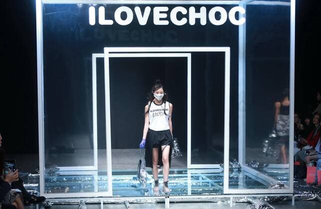 BEIJING, CHINA - OCTOBER 28: (CHINA OUT) A model showcases designs on the runway at ILOVECHOC Collection during the Mercedes-Benz China Fashion Week Spring Summer 2016 at 751D.PARK on October 28, 2015 in Beijing, China.  CFP475027920