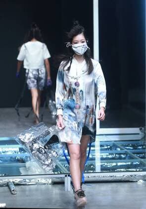 BEIJING, CHINA - OCTOBER 28: (CHINA OUT) A model showcases designs on the runway at ILOVECHOC Collection during the Mercedes-Benz China Fashion Week Spring Summer 2016 at 751D.PARK on October 28, 2015 in Beijing, China.  CFP475027931