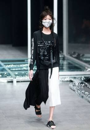 BEIJING, CHINA - OCTOBER 28: (CHINA OUT) A model showcases designs on the runway at ILOVECHOC Collection during the Mercedes-Benz China Fashion Week Spring Summer 2016 at 751D.PARK on October 28, 2015 in Beijing, China.  CFP475027940