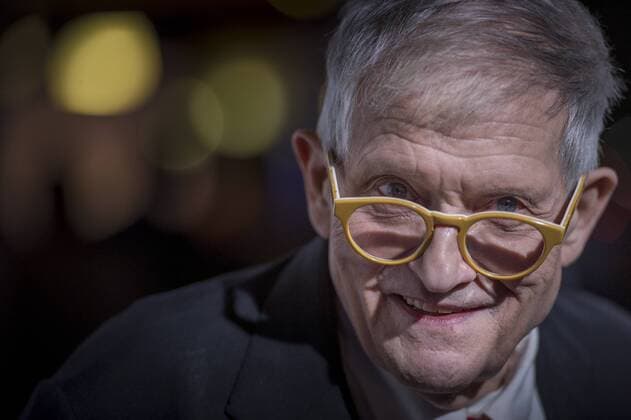 Oct. 28, 2015 - Sacramento, California, United States of America - David Hockney arrives at the 9th Annual California Hall of Fame induction ceremonies at the California Museum in Sacramento, Calif. on Oct. 28, 2015. Sacramento United States of America - ZUMAs76_