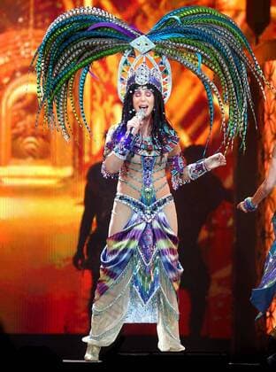 June 25, 2014 - AB, Canada - American singer and actress Cher dazzles the audience during her Dressed to Kill Tour at the Scotiabank Saddledome in Calgary, Alta. on Wednesday June 25, 2014. Darren Makowichuk Calgary Sun QMI Agency - ZUMAq06