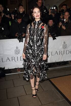 Harpers Bazaar Women of the Year Awards 2015 London, UK. Lily James at Harpers Bazaar Women of the Year Awards at Claridges, London on November 3rd 2015. LMK73-58657-041115 
