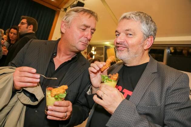 03.11.2015, Wiener Urania, Österreichischer Kabarettpreis 2015, Verleihungs-Gala im Bild: Andreas Vitasek, Werner Brix