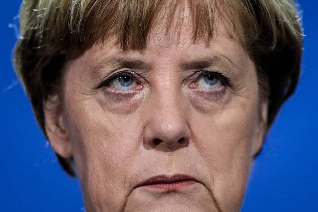(151105) -- BERLIN, Nov. 5, 2015 -- German Chancellor Angela Merkel attends a joint press conference after meeting with other party leaders of Germany s ruling coalition in Berlin, Germany, on Nov. 5, 2015. Party leaders of Germany s ruling coalition have agreed on Thursday on plans to establish special registration centers for refugees in Germany, with an aim to speed up asylum procedures for those who have little chance to get asylum. ) GERMANY-BERLIN-REFUGEE ASYLUM-ASSISTANCE ZhangxFan 