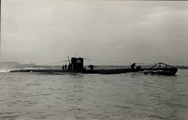 U 46, Deutsches Unterseeboot, 1939, Mannschaft an Deck !AUFNAHMEDATUM GESCHÄTZT!