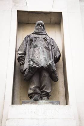 Statue of Ernest Henry Shackleton at Exhibition Road, London, United Kingdom, on October 18, 2015. (CTKxPhoto LiborxSojka) CTKPhotoF201511071403801 
