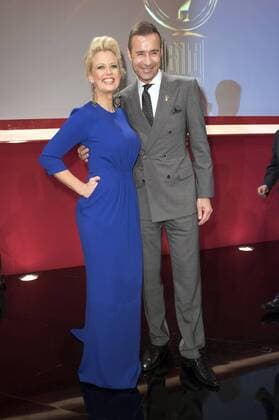 Barbara Schöneberger und Kai Pflaume bei der Verleihung des Goldenen Lenkrads 2015 im Berliner Axel-Springer-Haus. Berlin, 10.11.2015 Foto:xFredericx xFuturexImage