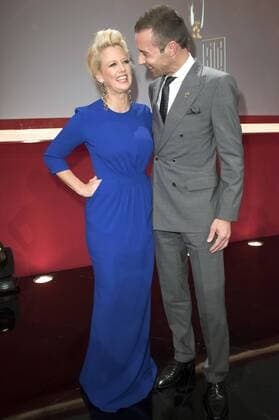 Barbara Schöneberger und Kai Pflaume bei der Verleihung des Goldenen Lenkrads 2015 im Berliner Axel-Springer-Haus. Berlin, 10.11.2015 Foto:xFredericx xFuturexImage