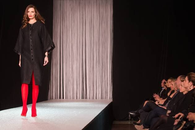 A model presents a creation by Hungarian fashion designer Bori Toth during the Budapest Fashion Night in Budapest, Hungary on Nov. 11, 2015. ) HUNGARY-BUDAPEST-FASHION SHOW AttilaxVolgyi 
