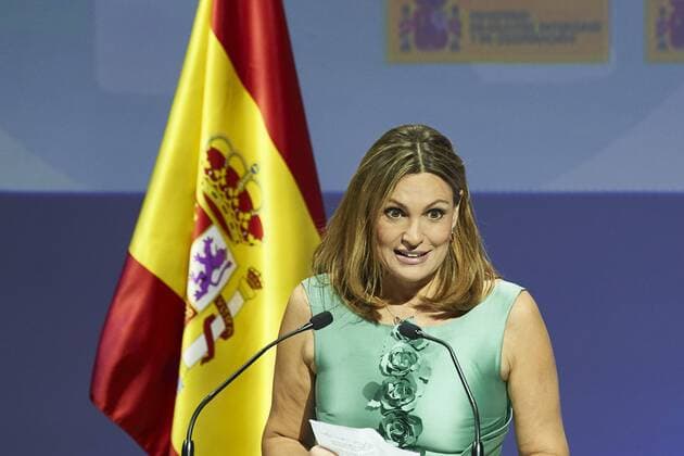 Nov. 12, 2015 - Madrid, Spain - Ainhoa Arteta attend the acreditations ceremony for honorary Spain Brand Ambassadors at the BBVA Headquarter on November 12, 2015 in Madrid, Spain. Madrid Spain  - ZUMAg15_ Spanisches Königspaar bei Preisverleihung in Madrid