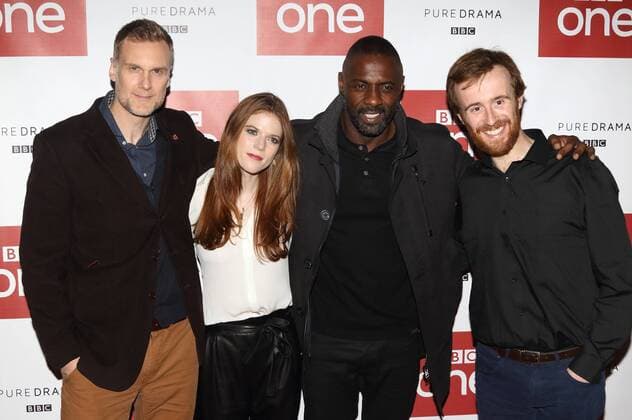 Luther New TV Series Press Launch London, UK. Darren Boyd, Rose Leslie, Idris Elba and John Heffernan at the Luther New TV Series Press Launch at the Picturehouse Central, Piccadilly, London on November 12th 2015. LMK73-58670-131115 