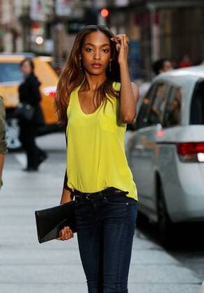 May 6, 2014 - New York City, NY, USA - Model Jourdan Dunn takes part in a photo shoot for Maybelline in Soho on May 6 2014 in New York City  - ZUMAny1