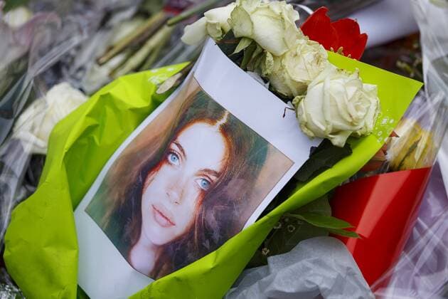 Nov. 16, 2015 - Paris, France - Paris, France. Victims pictures left at memorial outside Bataclan Cafe in Paris, France following the Paris terror attacks on Monday, 16 November 2015. Paris  - ZUMAl94_