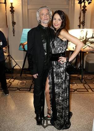 Dr. Hermann Buehlbecker, Joana Danciu bei der Exclusiven Vernissage des LAMBERTZ FINE ART Kalenders 2016 - La Dolce Vita im Hotel de Rome, Berlin. 17.11.2015