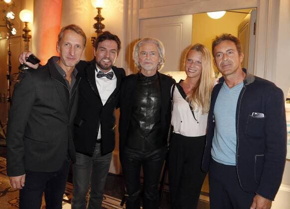 Jens Van Zoest,Tobey Wilson, Dr. Hermann Buehlbecker, Anika Bormann, Gedeon Burkard bei der Exclusiven Vernissage des LAMBERTZ FINE ART Kalenders 2016 - La Dolce Vita im Hotel de Rome, Berlin. 17.11.2015