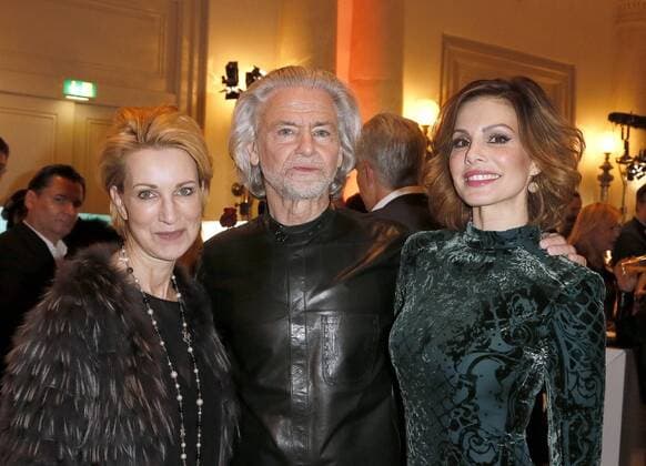 Birgit von Heinze, Dr. Hermann Buehlbecker, Dany Michalski bei der Exclusiven Vernissage des LAMBERTZ FINE ART Kalenders 2016 - La Dolce Vita im Hotel de Rome, Berlin. 17.11.2015