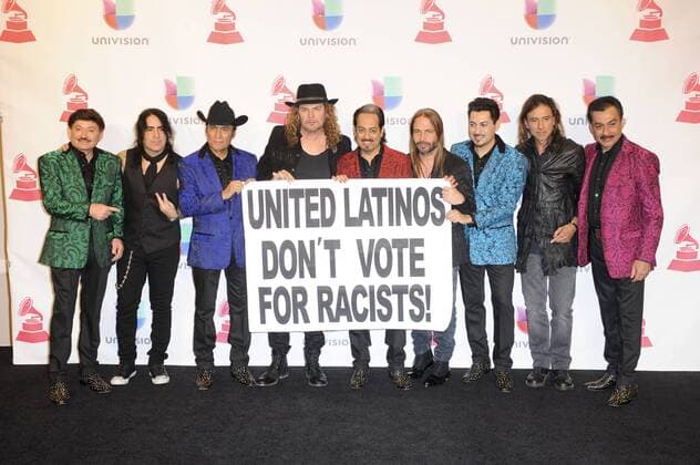 Mana with Los Tigres Del Norte 16TH ANNUAL LATIN GRAMMY AWARDS: PRESSROOM Las Vegas  Patrick Rideaux PicturePerfect
